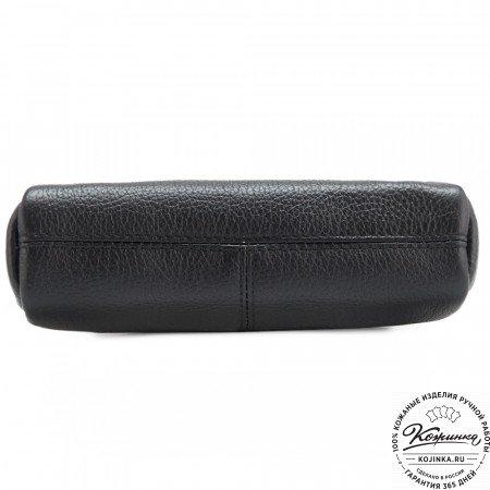 Кожаный клатч "Марта" (чёрный)